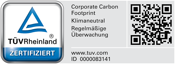 QR-Code Klimaneutral TÜV Siegel 2020 Design Offices